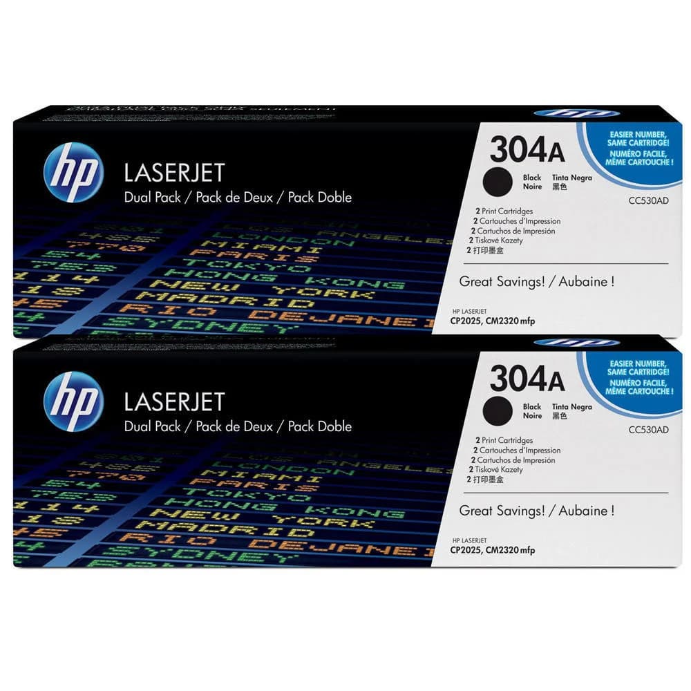 Cartridge HP 304A Color LaserJet CC530AD (двойная упаковка), черный