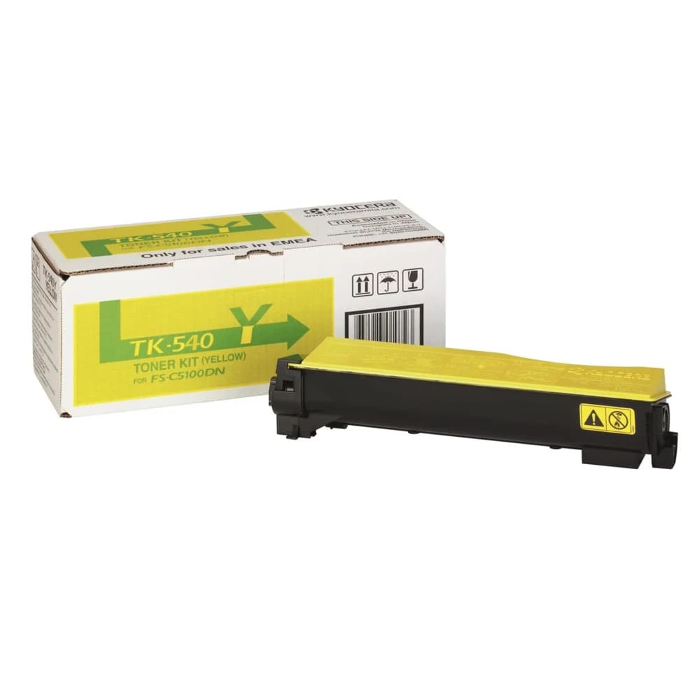 Тонер Kyocera TK-540Y для FS-C5100DN. Жёлтый. 4000 страниц.