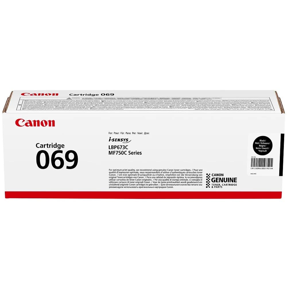 Картридж-тонер CRG069BK Toner Cartridge Black for MF752Cdw/MF754Cdw/LBP673Cdw (1.900 pages based on ISO/IEC 19798)