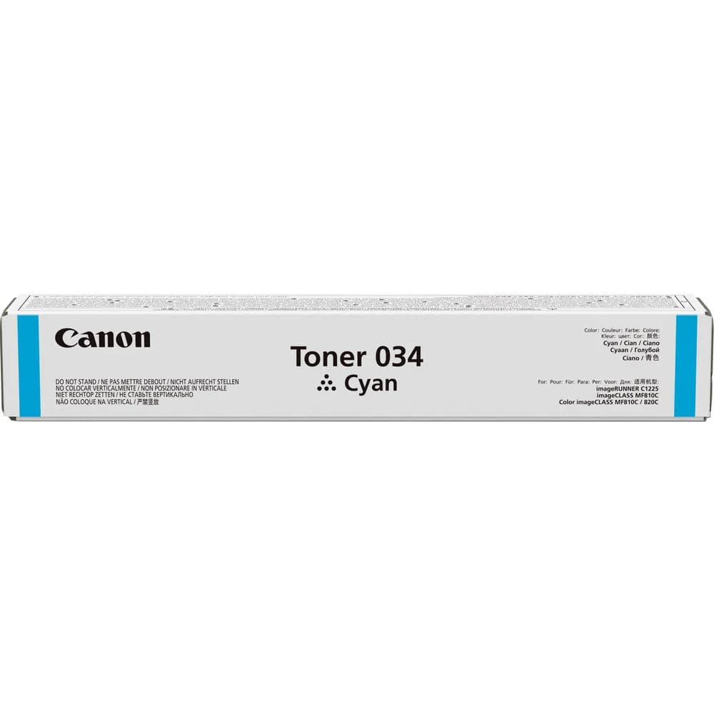 Тонер Canon/034 CY/Лазерный/голубой Ресурс тонер тубы - 7 300 стр.
