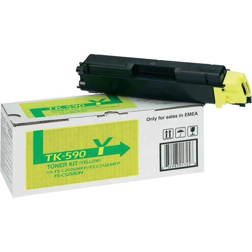 Тонер картридж Kyocera TK-590Y желтый для FSC2026MFP/ 2126MFP type TK590Y (5 000 стр)