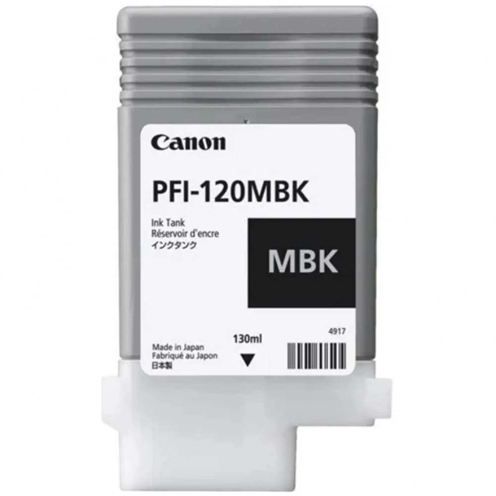 Чернила пигментные, Canon, Pigment Ink Tank PFI-120 MATTE BLACK, 2884C001AA, для TM-200, TM-205, TM-300, TM-305, 130 ml