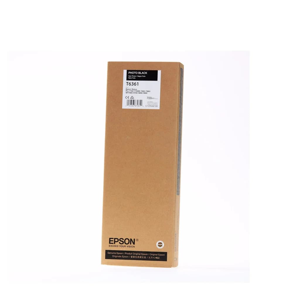 Картридж струйный Epson C13T636100 Photo Black 700 ml для Epson Stylus Pro 7900/9900 Вид: Картридж Для бренда: Epson Производитель: Epson Ресурс: 700 мл Тип: Картридж EPSON Тип печати: Струйная Цвет