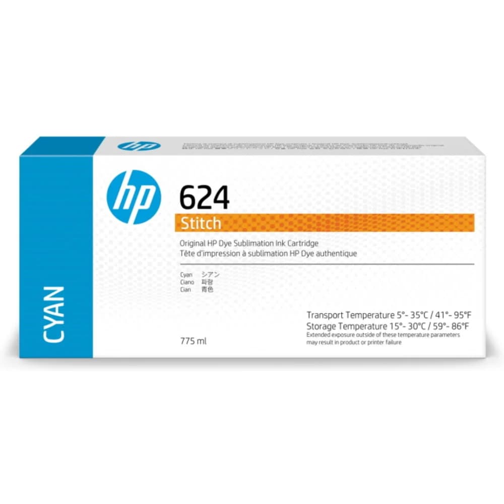 HP 624 775ml Cyan Stitch Ink Crtg