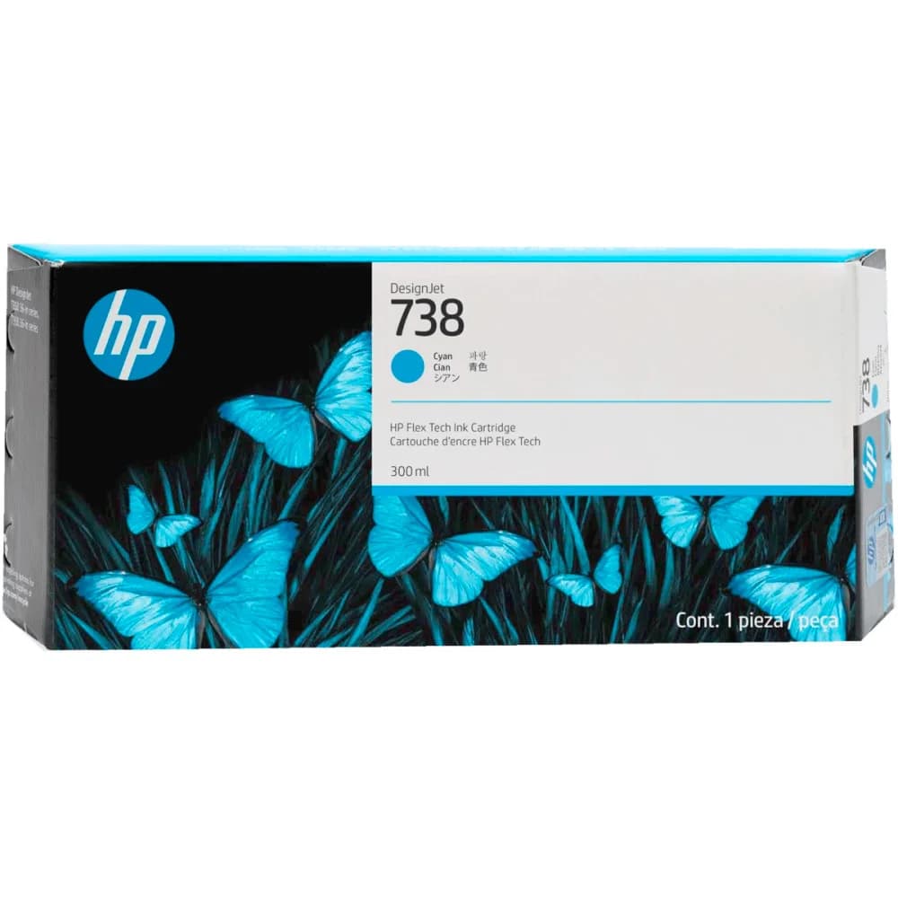 Картридж/ HP 738 300-ml Cyan DesignJet Ink Cartridge