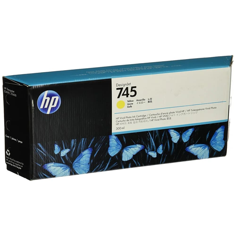 HP 745 300-ml Yellow Ink Cartridge