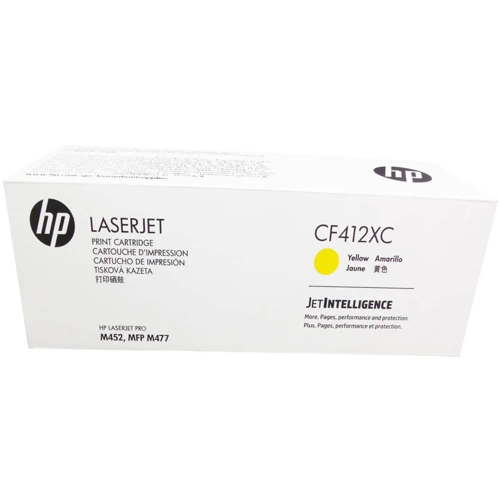 Тонер Картридж HP 410X CF412XC желтый (5000стр.) для HP LJ Pro M452/M477 (техн.упак)