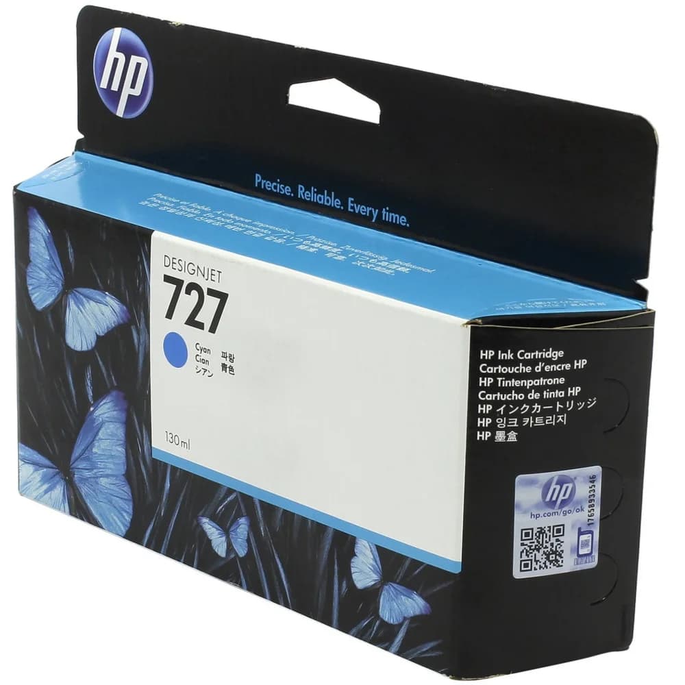 Cartridge HP 727 для НР DJ T920/T1500/2500/930/1530/2530 300-ml Cyan Ink Cart