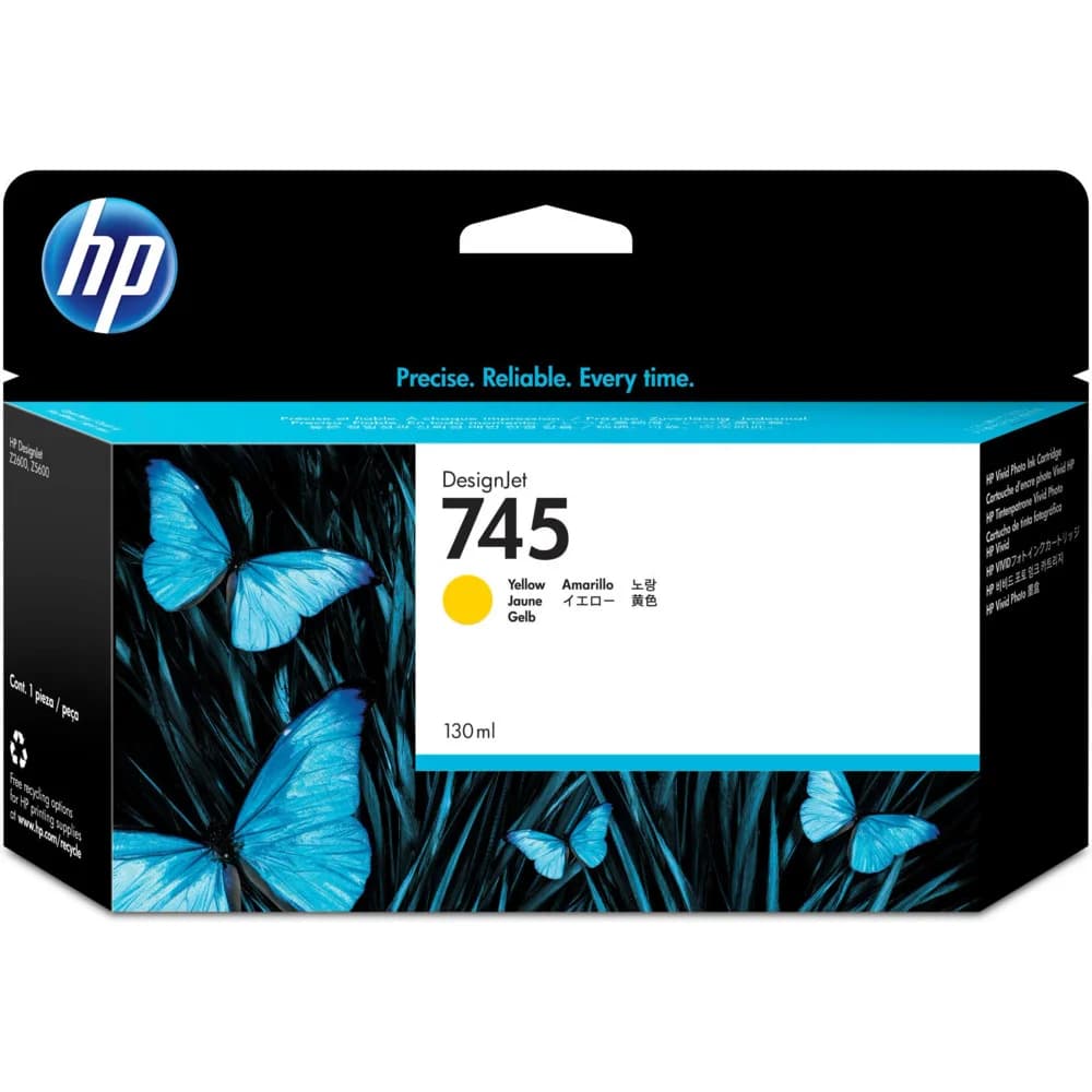 Cartridge HP 745 Желтый для HP DesignJet, 130ml