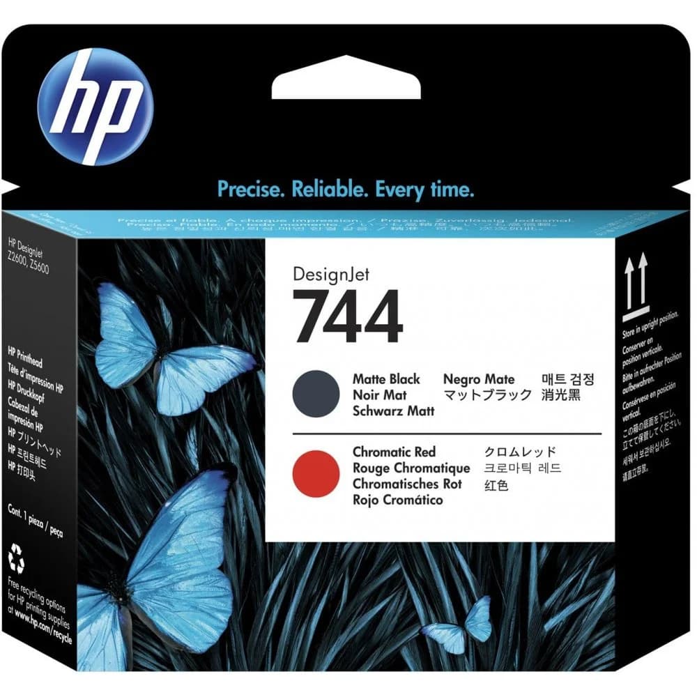 Печатающая головка HP 744 HP DesignJet, Черная матовая/ Хроматическая красная
