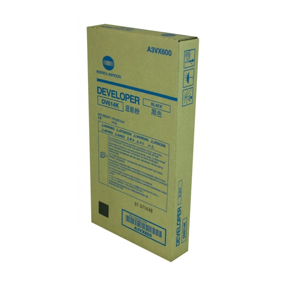 Девелопер Konica Minolta bizhub PRESS C1060/C1060L/C1070/C1070P/C2060/C2060L/C2070(P)/C3070/C3070L/C3080/C3080(P)/C83hc черный DV-614K ресурс 1200K