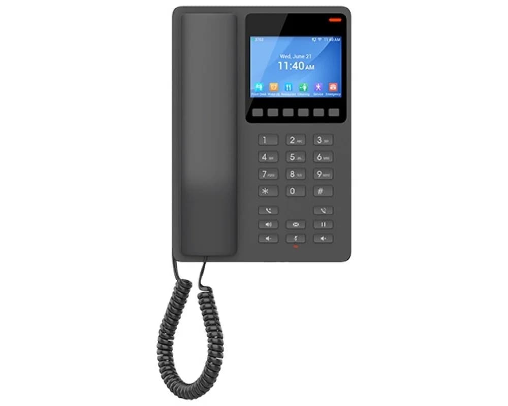 IP телефон, Grandstream, GHP631, 2 учетные записи SIP, 2 линии, 1 порт Ethernet 10/100 PoE, , цветной ЖК-дисплей 480x320 (3,5