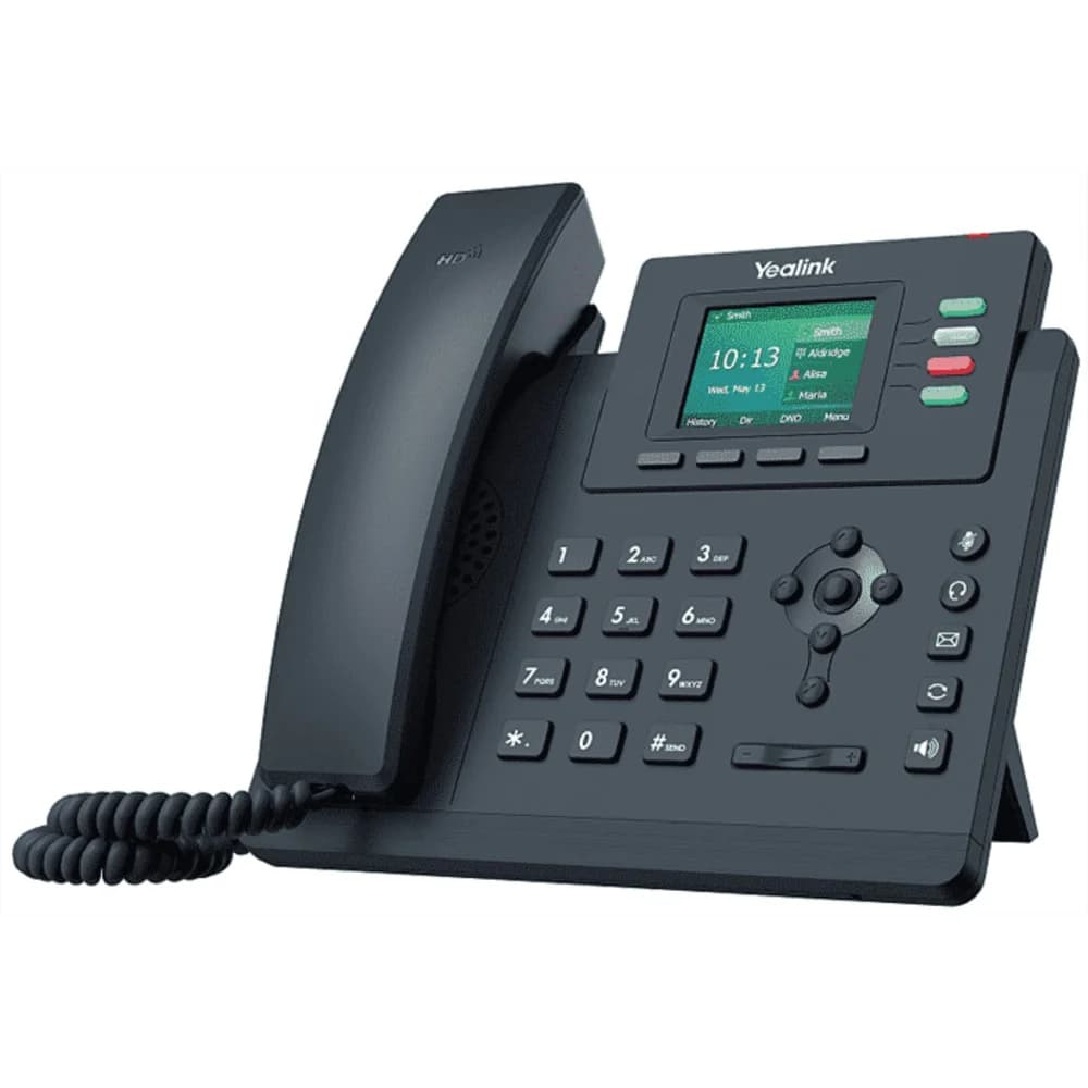 YEALINK SIP-T33G, 4 аккаунта, цветной экран, PoE, GigE, БП в комплекте, шт (замена SIP-T40G)