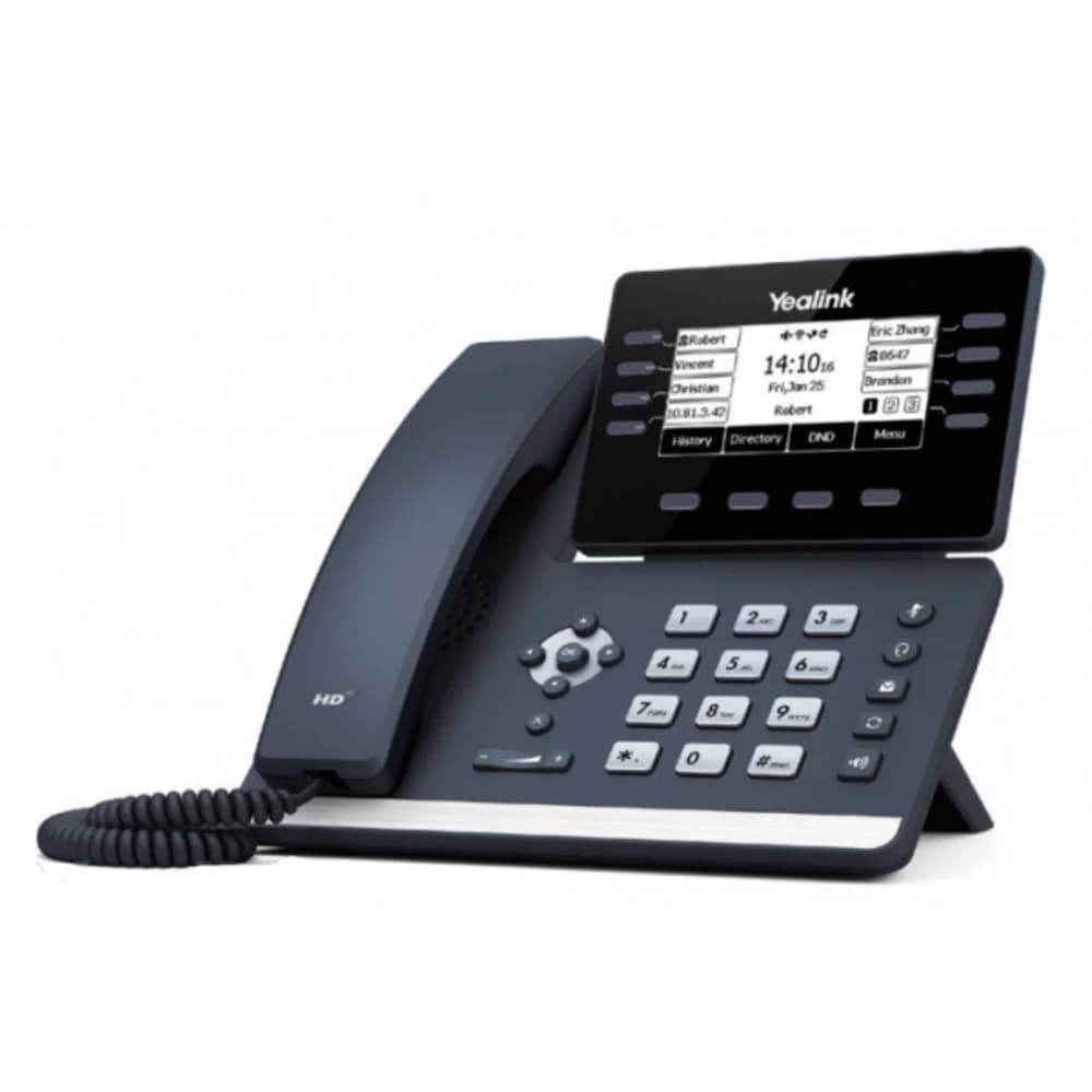 SIP-T53 SIP-телефон, экран 3.7", 12 SIP аккаунтов, Opus, 8*BLF, PoE, USB, GigE, БЕЗ БП