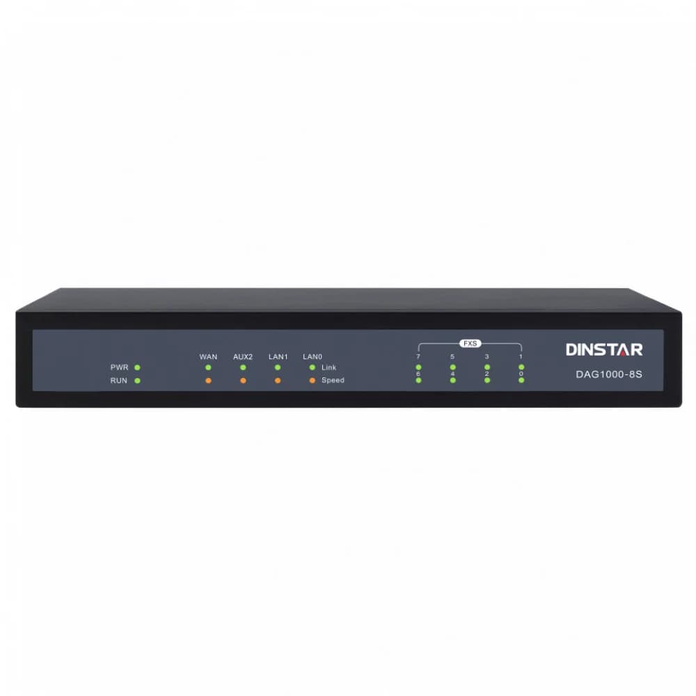Шлюз IP Dinstar DAG1000-8S черный