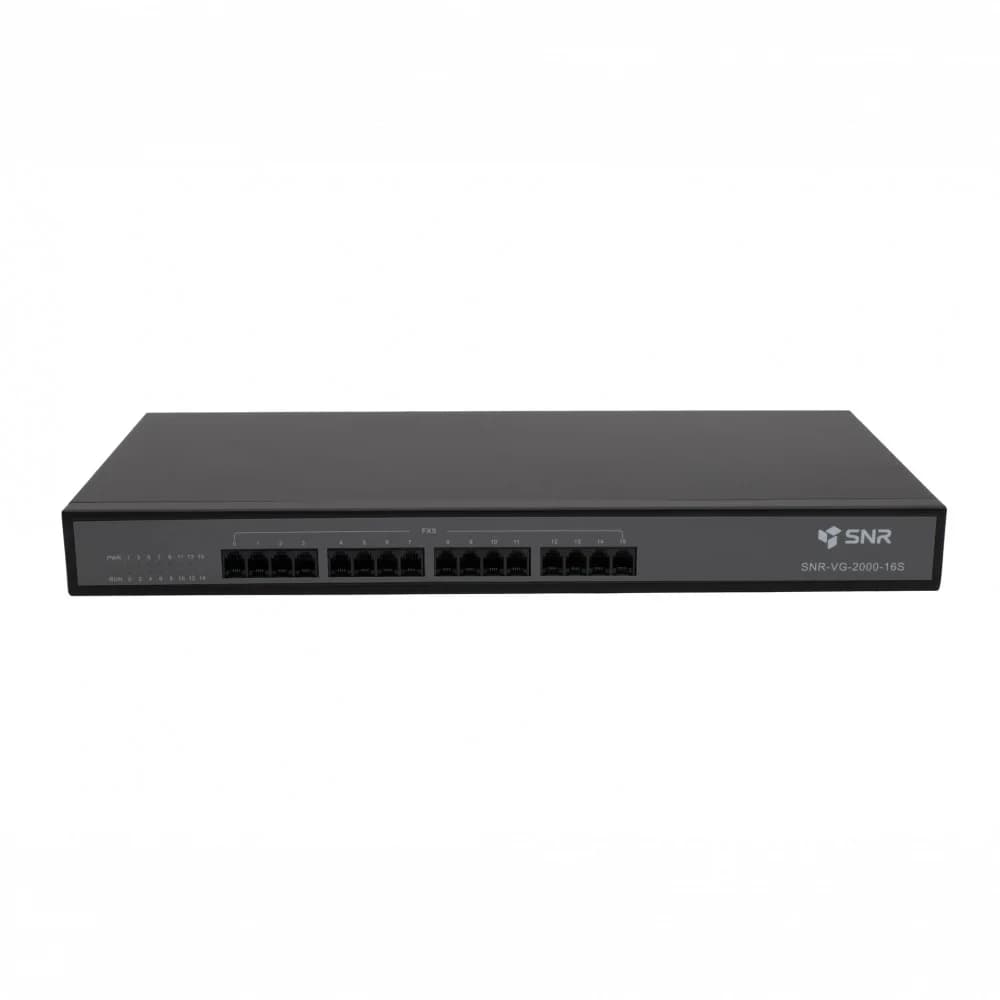 Шлюз VoIP SNR, 16 FXS, 4 RJ45, 16 SIP аккаунтов