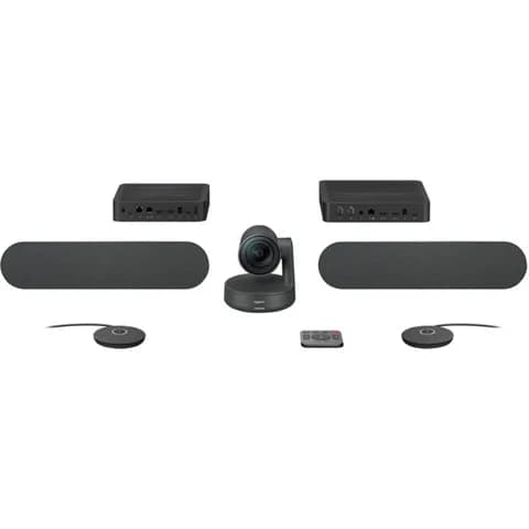 Logitech Веб-камера Conference Cam Rally Plus, 3840 х 2160, 90°, автослежение, пульт ДУ, USB 3.0, кабель 2м., черный.