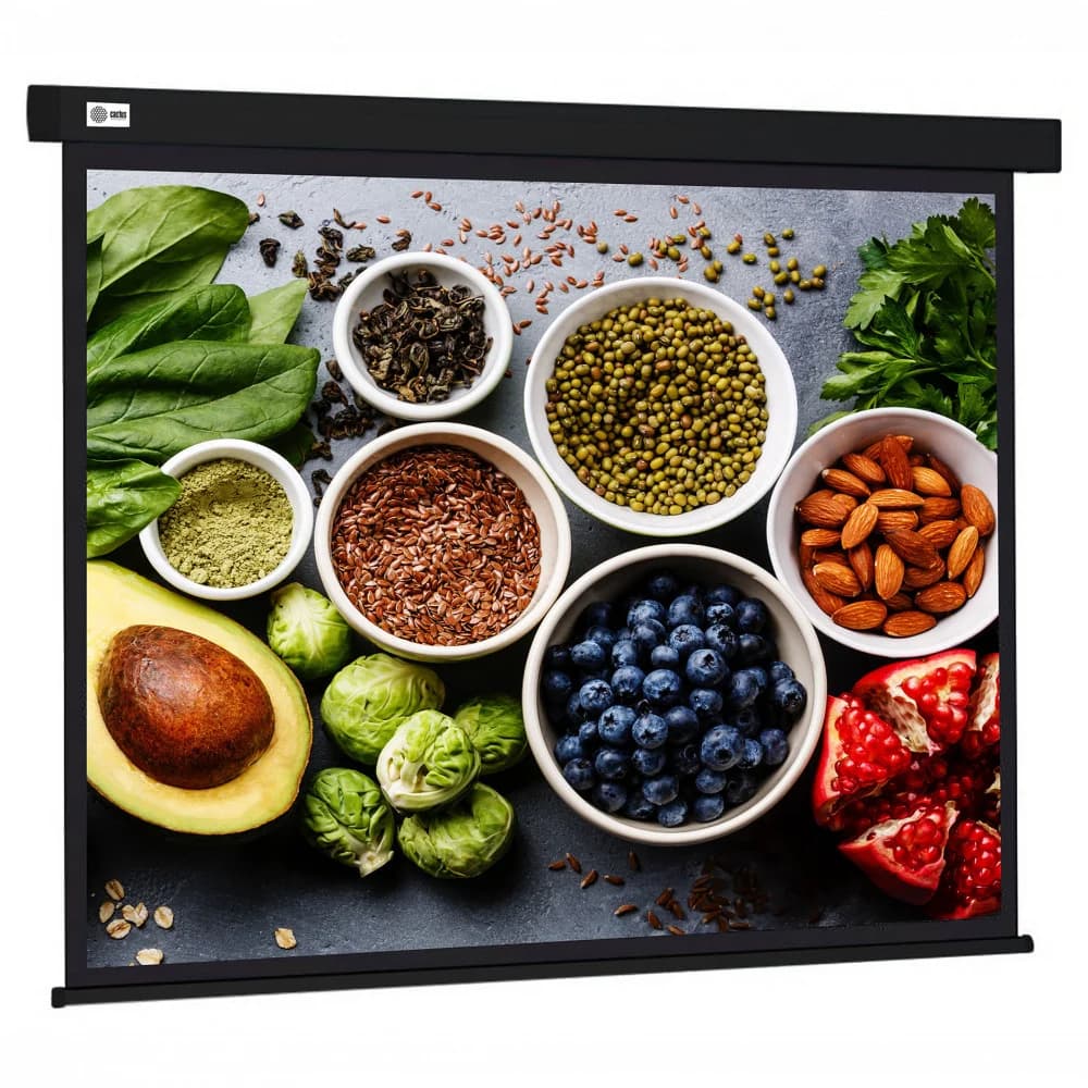 Экран Cactus 187x332см Wallscreen CS-PSW-187X332-BK 16:9 настенно-потолочный рулонный черный