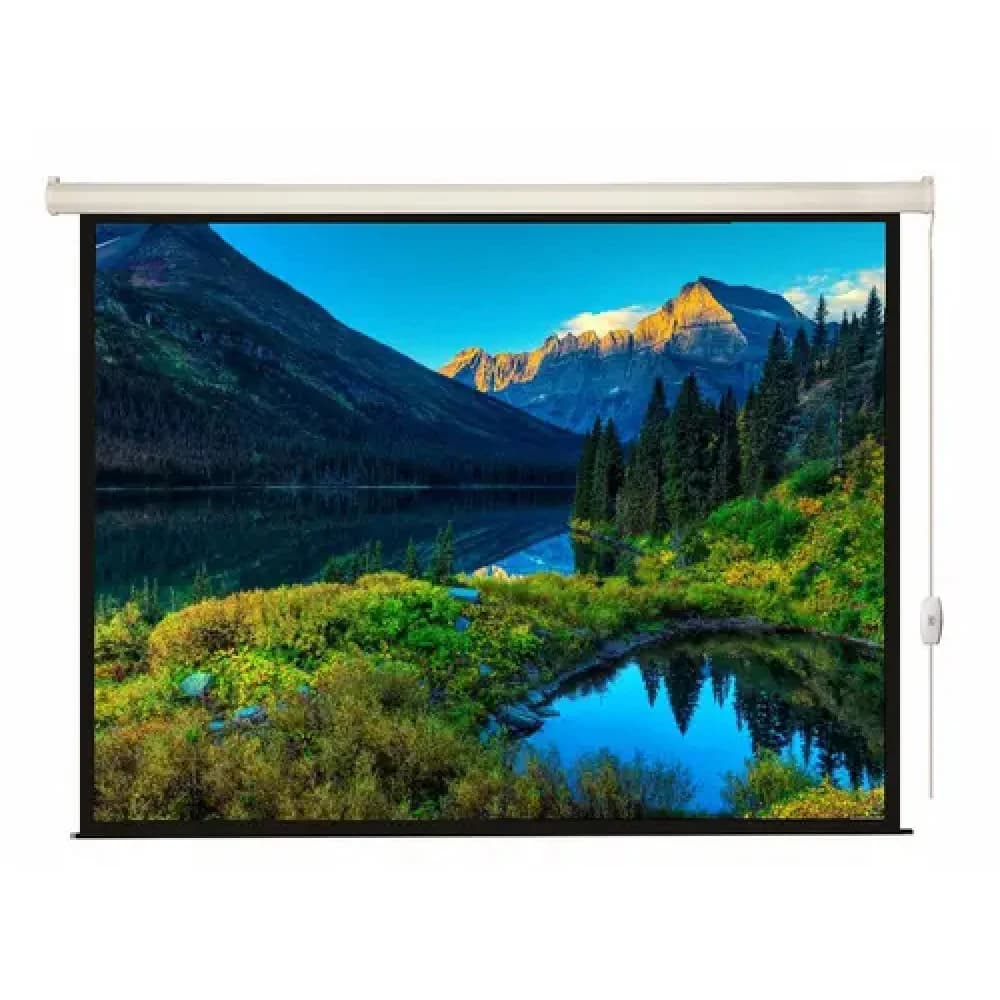 Экран с электроприводом Lumien Eco Control 187x280 см (раб. область 153х272 см) MW черная кайма 16:9