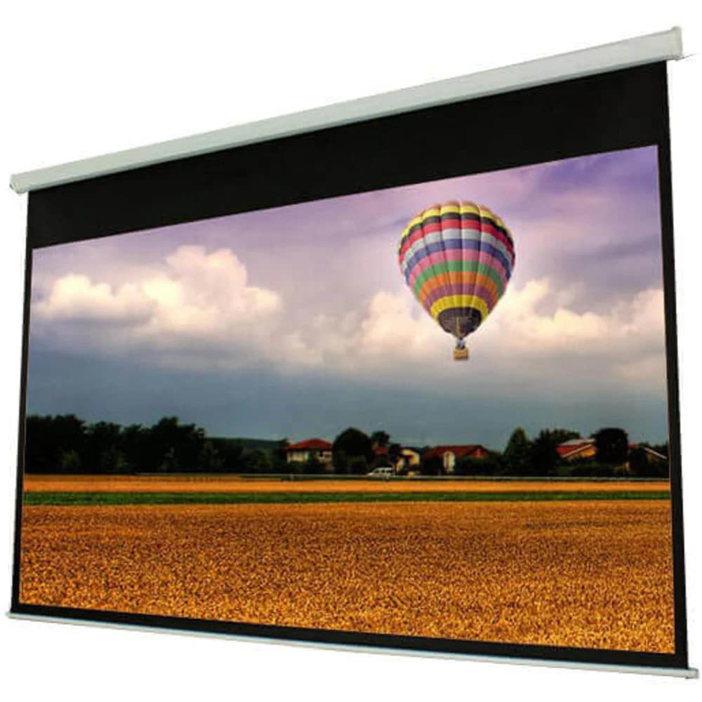PROscreen Экран моторизованный MLE9110 Моторизованный экран , полотно Matte White, радиопульт в комплекте. Диагональ 110". Формат 16:9. Размер активной области полотна,мм - 2435*1370, увеличенный др