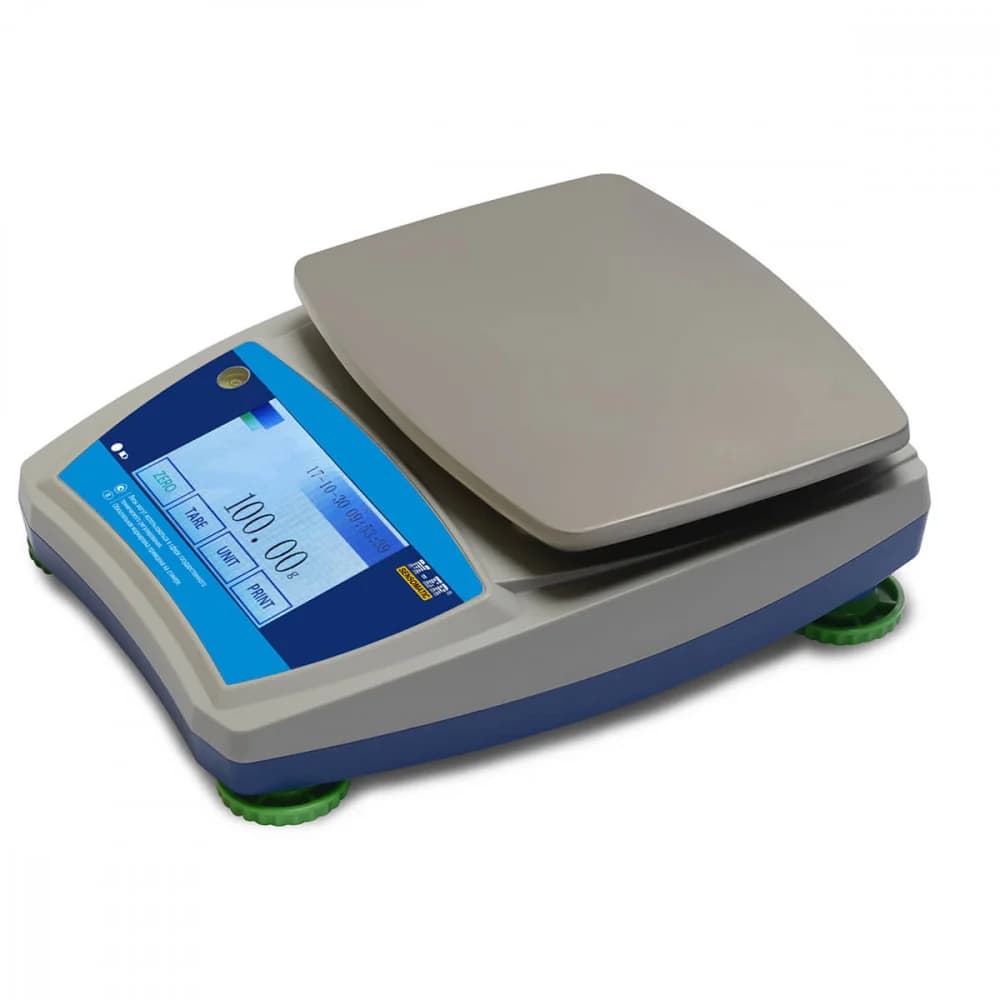 Лабораторные весы M-ER 123 АCF-3000.05 SENSOMATIC TFT "Интерфейс: RS232 и USB Индикация: 4,2"" TFT дисплей Габариты: 210х260х84 мм Платформа: 196x150 мм Питание: адаптер+аккумулятор Максимальный вес