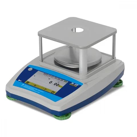 Лабораторные весы M-ER 123 АCFJR-300.005 SENSOMATIC TFT "Интерфейс: RS232 и USB Индикация: 4,2"" TFT дисплей Габариты: 210х260х145 мм Диаметр платформы: 116 мм Питание: адаптер+аккумулятор Максималь