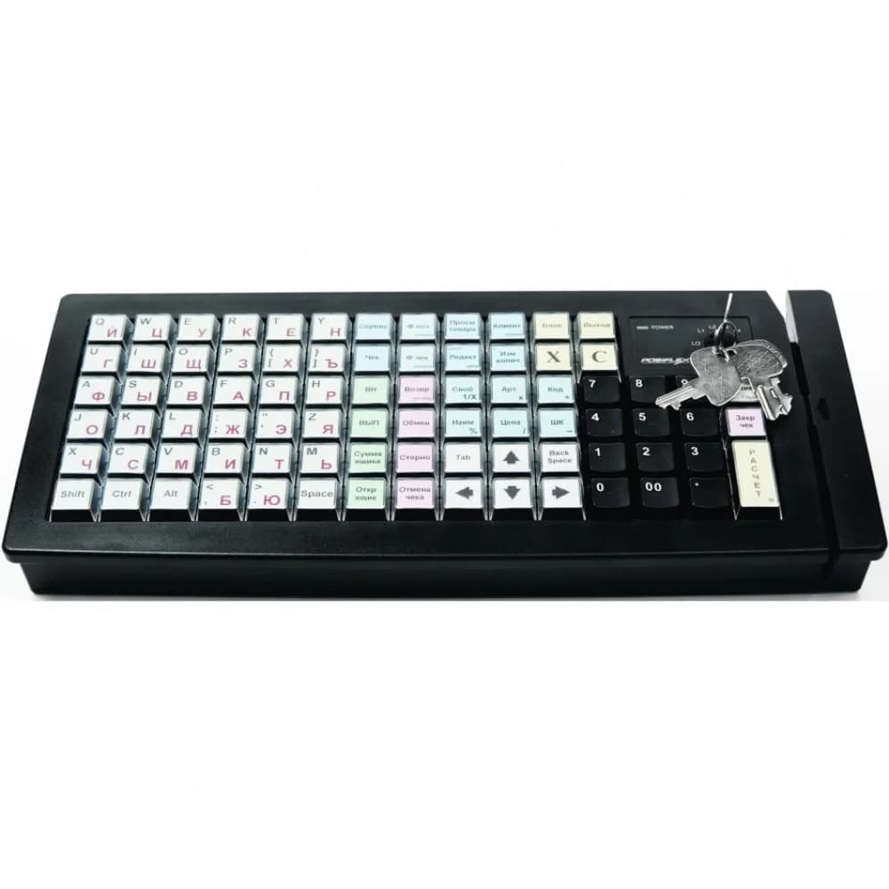 Клавиатура программируемая Posiflex KB-6600U-B (Black, без ридера) USB