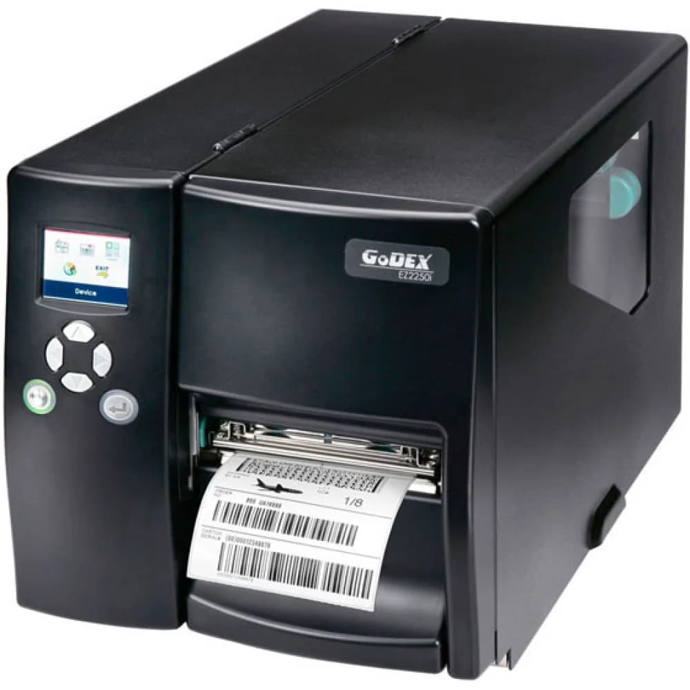 Промышленный термотрансферный принтер этикеток Godex EZ-2250i (203 dpi, USB+RS232+LAN, 118/104/25,4, 7 ips, 16 Мб SDRAM, 8 Мб Flash, цвет LCD, Black)
