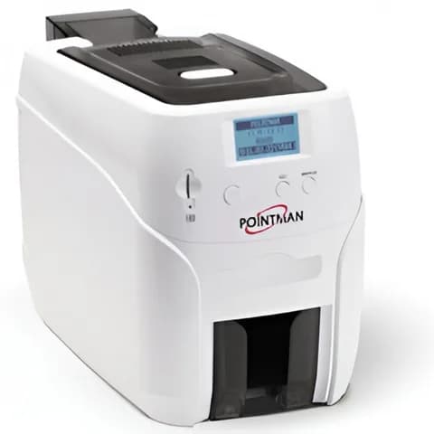 Принтер для печати на пластиковых картах Pointman Nuvia N15, односторонний, лоток подачи на 100 карт, приемный на 50 карт, USB2.0 (High-Speed), RS-232, 10/100 Ethernet, LCD