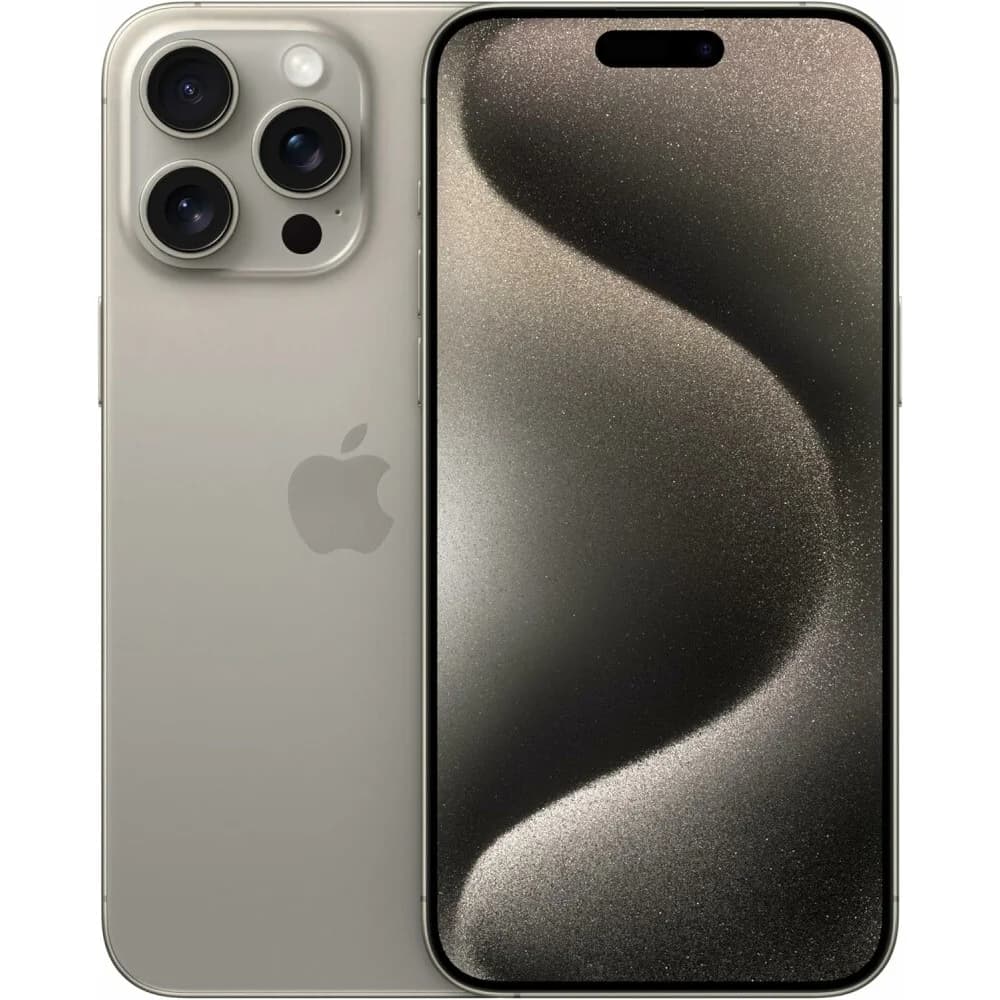 Смартфон Apple A3108 iPhone 15 Pro Max 1Tb титан моноблок 3G 4G 2Sim 6.7" 1290x2796 iOS 17 48Mpix 802.11 a/b/g/n/ac/ax NFC GPS Protect
