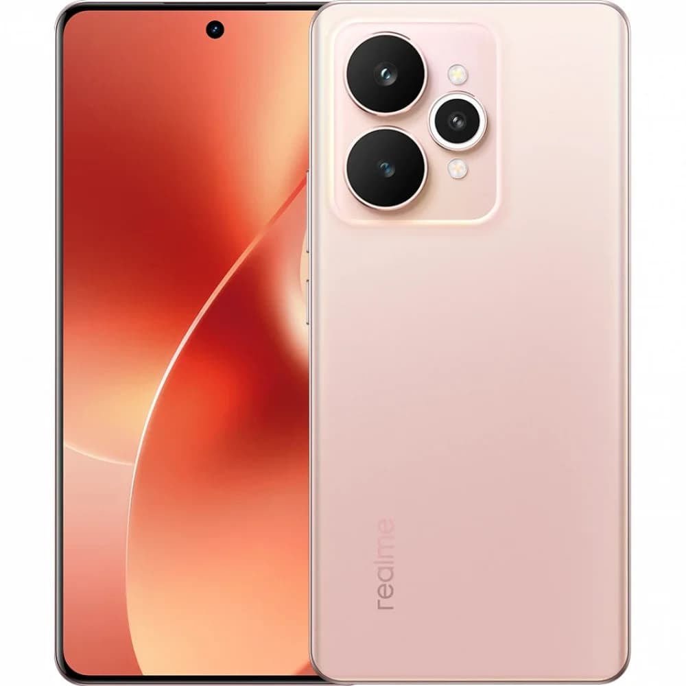 Смартфон Realme RMX5106 15 256Gb 8Gb розовый моноблок 3G 4G 6.78" 1264x2780 Android 15 50Mpix 802.11 a/b/g/n/ac/6 NFC GPS GSM900/1800 GSM1900