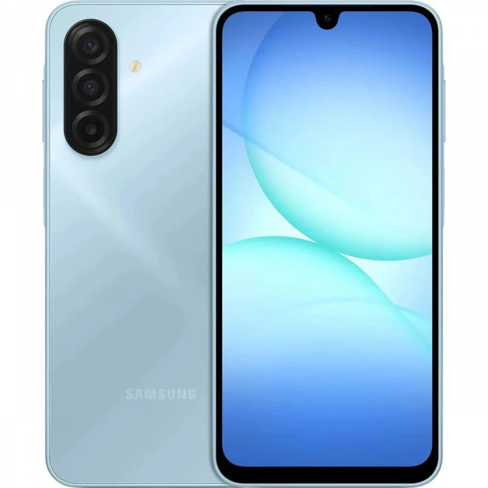 Смартфон Samsung SM-A175F Galaxy A17 256Gb 8Gb синий моноблок 3G 4G 2Sim 6.7" 1080x2340 Android 15 50Mpix 802.11 a/b/g/n/ac NFC GPS GSM900/1800 GSM1900 microSD max2048Gb
