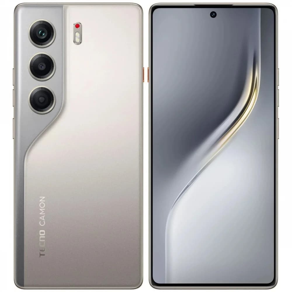 Смартфон Tecno Camon 40 256Gb 8Gb титан моноблок 3G 4G 6.78" 1080x2436 Android 15 50Mpix 802.11 a/b/g/n/ac NFC GPS GSM900/1800 GSM1900 Protect
