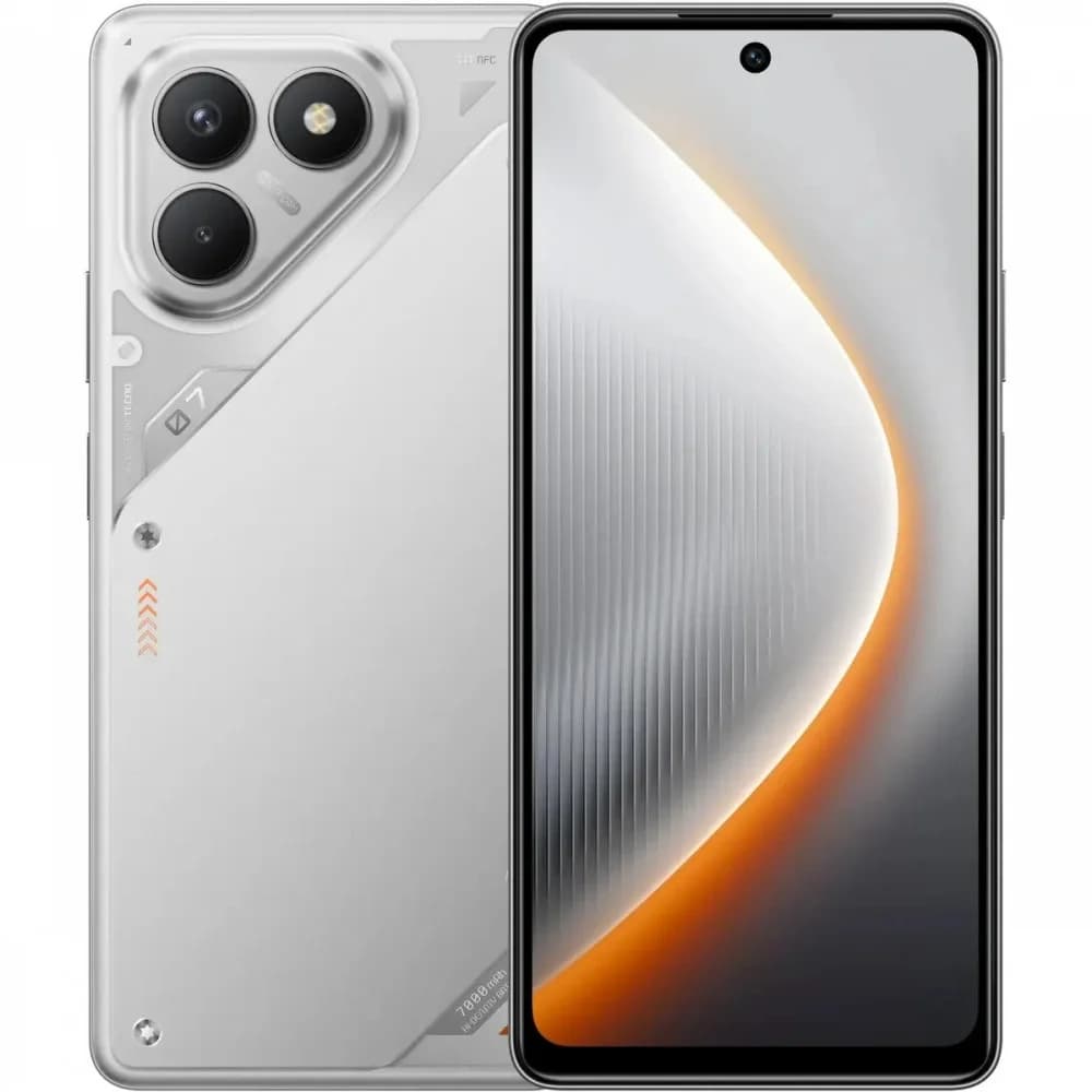 Смартфон Tecno Pova 7 Neo 128Gb 8Gb серебристый моноблок 3G 4G 2Sim 6.8" 1080x2460 Android 14 108Mpix 802.11 a/b/g/n/ac NFC GPS GSM900/1800 Protect FM