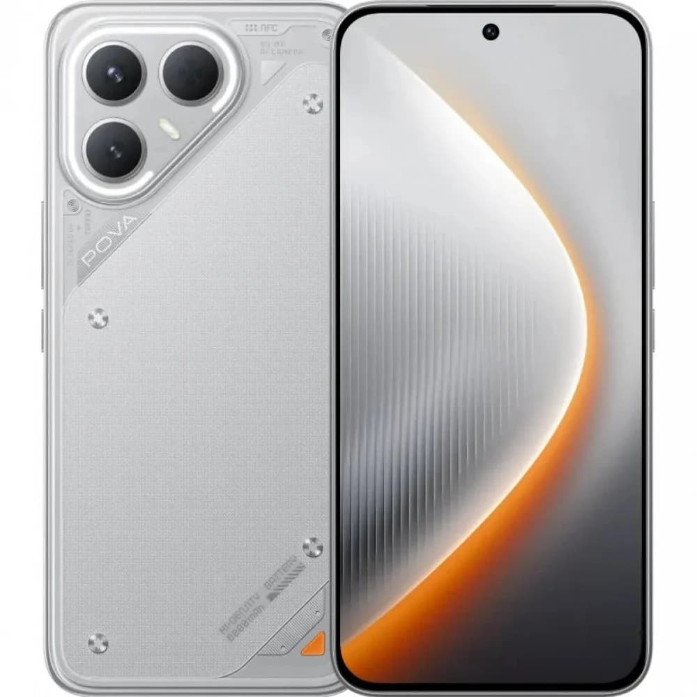 Смартфон Tecno POVA 7 Pro 5G 256Gb 8Gb серый моноблок 3G 4G 6.8" 1080x2460 Android 14 50Mpix 802.11 a/b/g/n/ac NFC GPS GSM900/1800 Protect