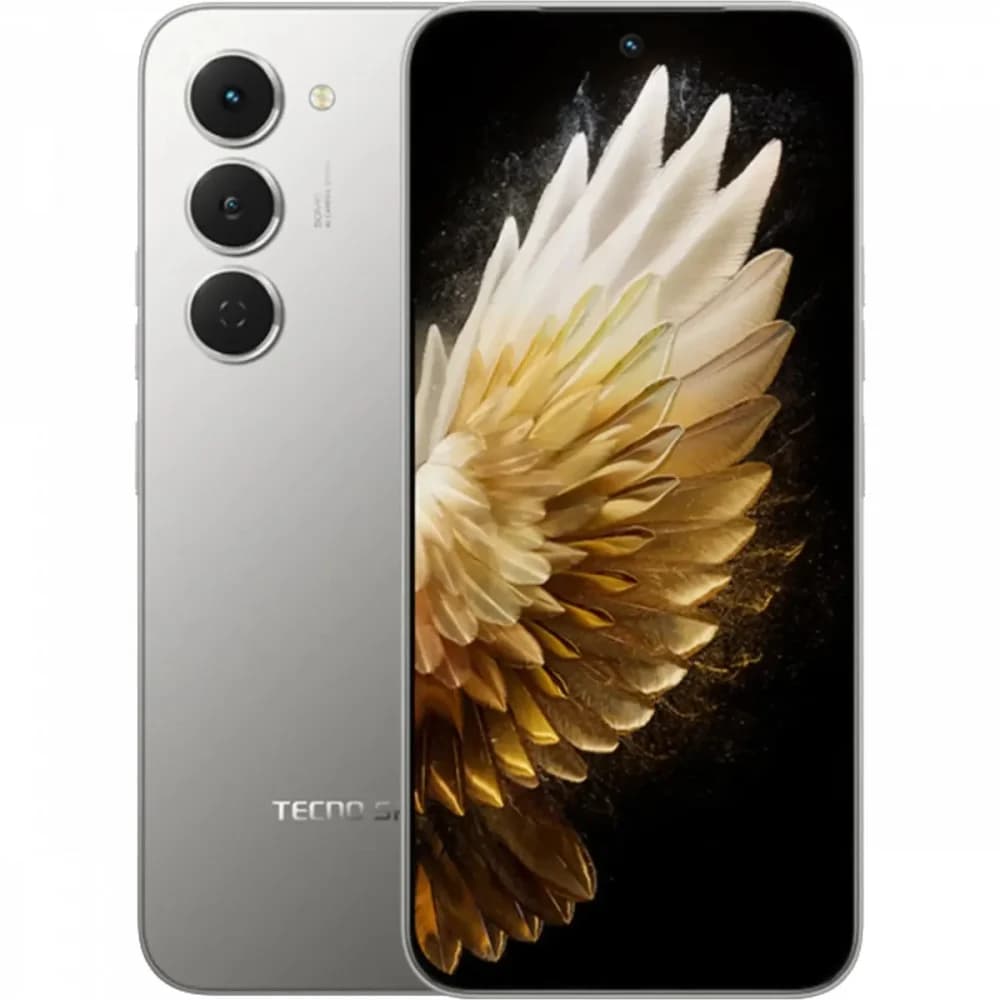 Мобильный телефон, TECNO, SPARK 40 Pro (KM6) 256+8 GB, 6.78", AMOLED, Аккумулятор 5200 мАч, 50MPx/13MPx, MediaTek Helio G100 Ultimate, Fast Charge 45W, Android 15, (Moon Titanium)