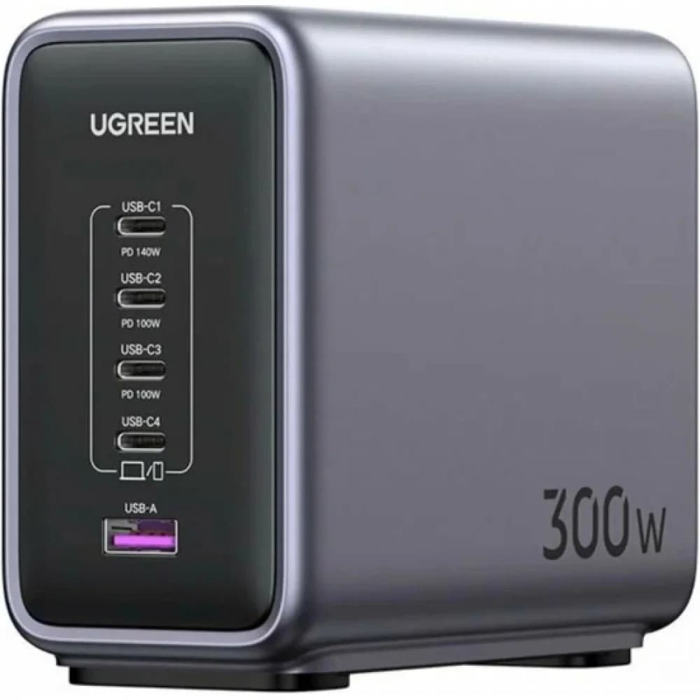 Сетевое зарядное устройство Ugreen CD333-90903B Nexode 300W GaN EU Black