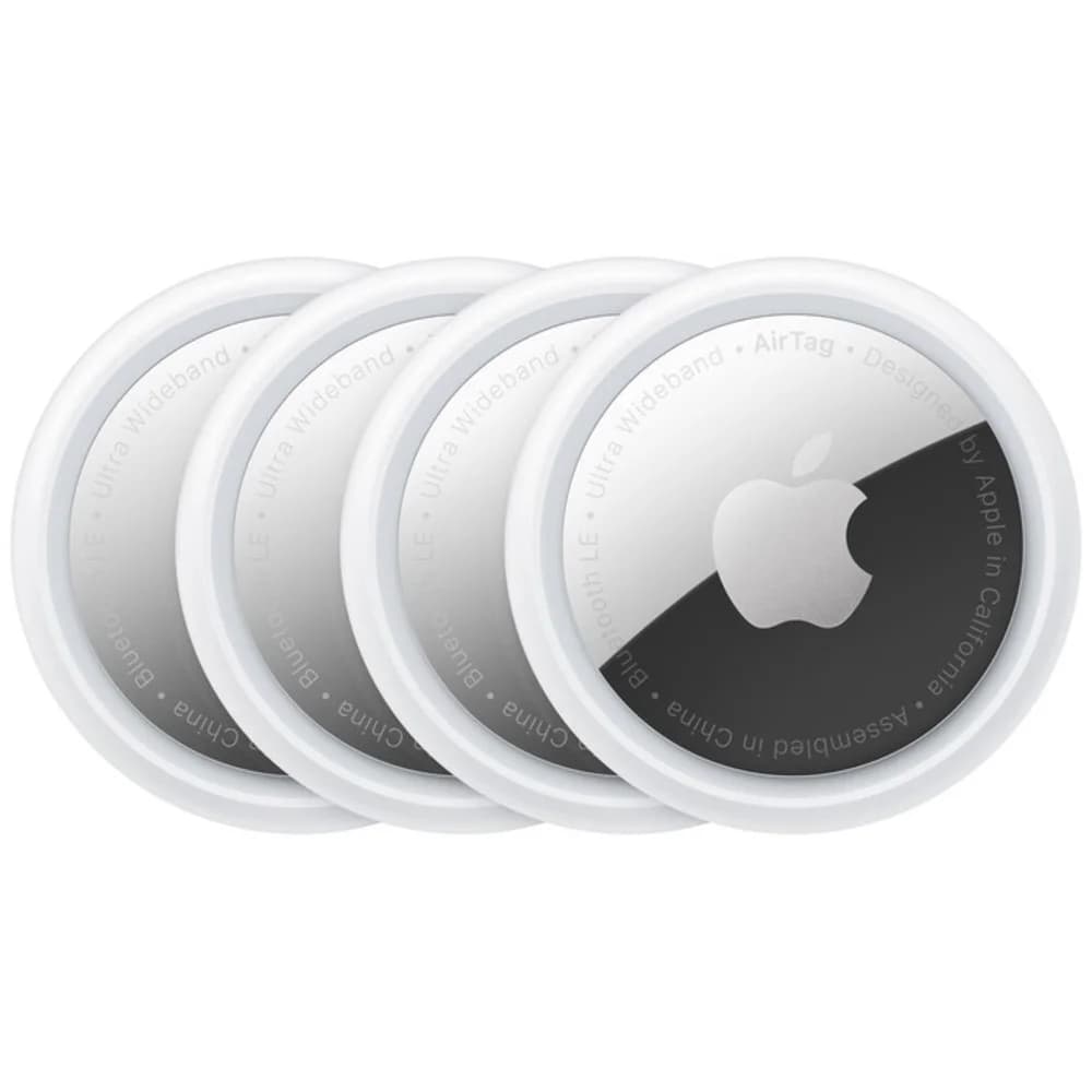 Apple AirTag, IP67, Bluetooth, NFC, Accelerometer, Speaker, CR2032 bat., d-31.9 mm, h-8 mm, 11 g - (4 Pack)