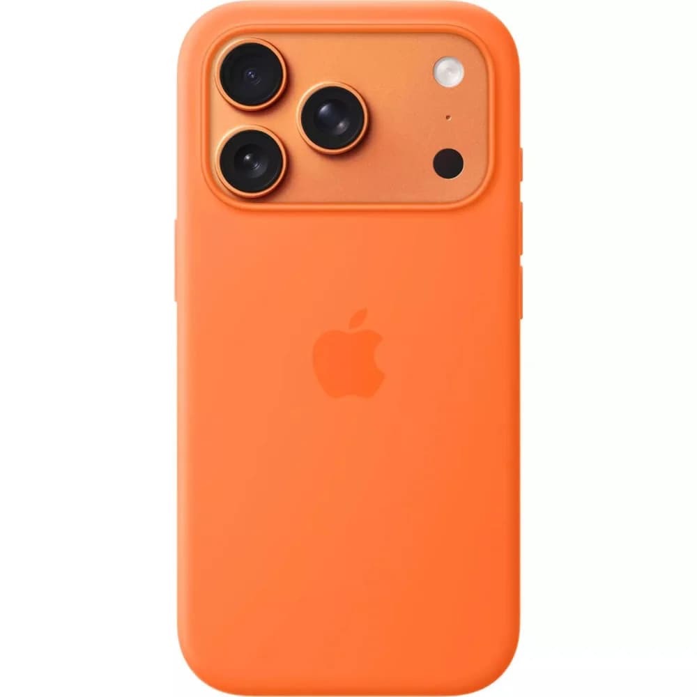 iPhone 17 Pro Silicone Case with MagSafe - Orange,Model A3559