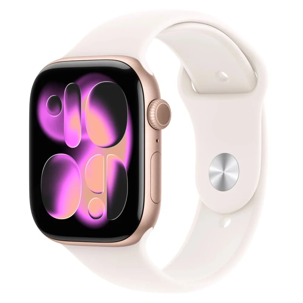 Apple Watch Series 11 GPS 42mm Rose Gold Aluminium Case with Light Blush Sport Band - M/L,Model A3331