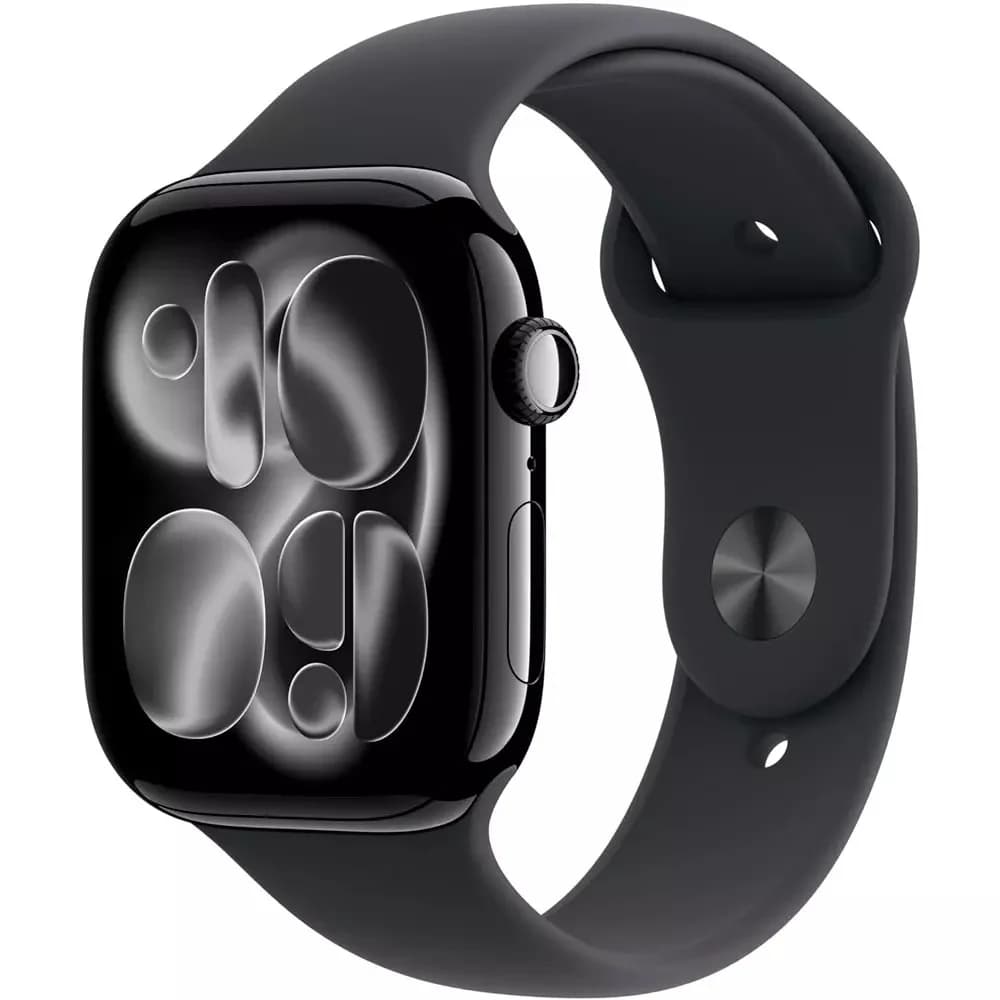 Apple Watch Series 11 GPS 46mm Jet Black Aluminium Case with Black Sport Band - M/L,Model A3333
