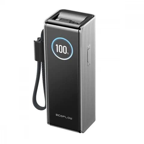 Универсальное зарядное устройство EcoFlow RAPID 25К , 25,000mAh, 170W, 100W Built-In Cable с кабелем, серебро