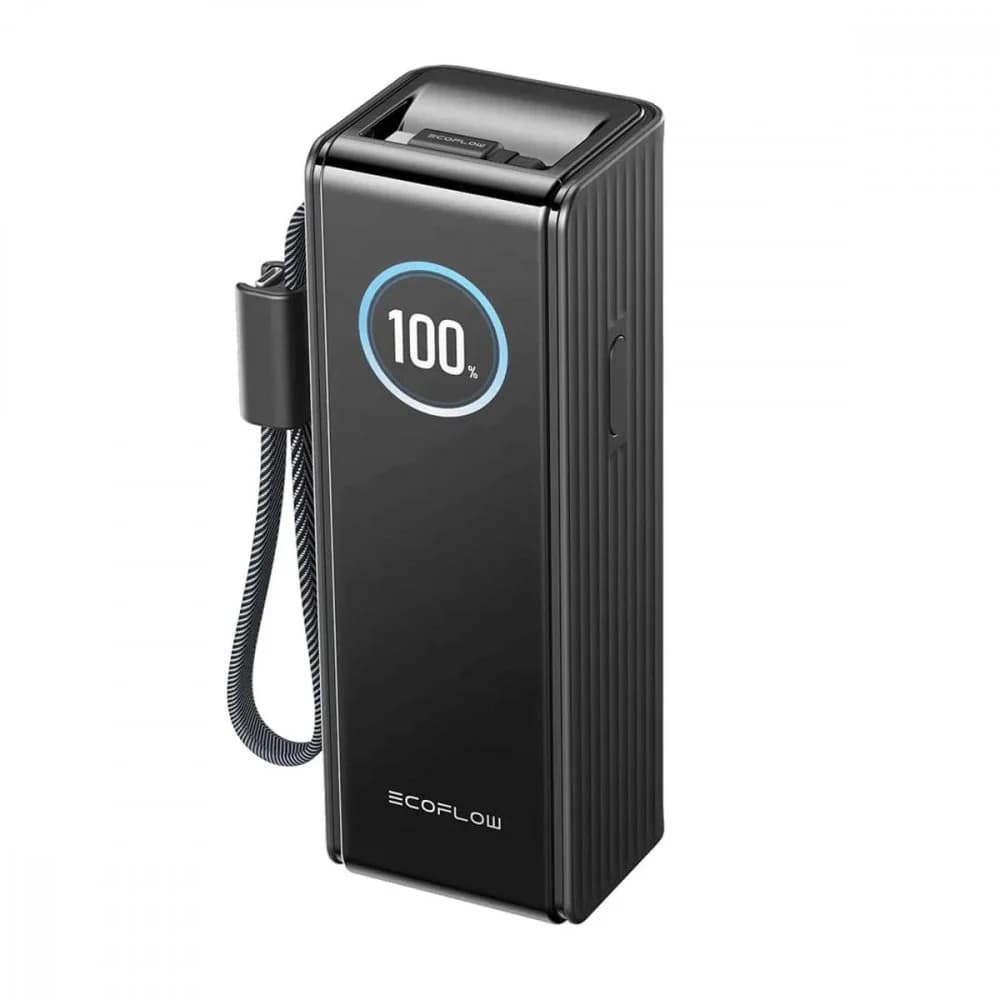 Универсальное зарядное устройство EcoFlow RAPID 25К, 25,000mAh, 170W, 100W Built-In Cable с кабелем, черный