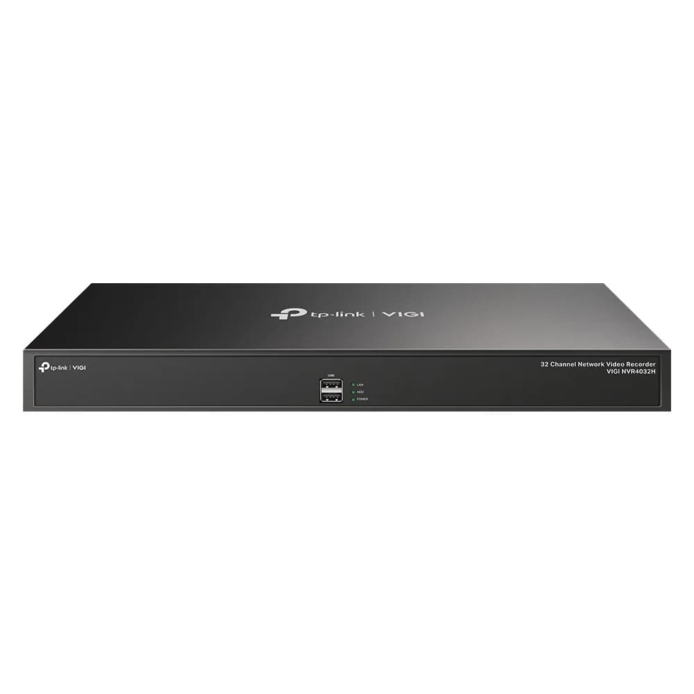 Цифровой видеорегистратор 32CH TP-Link VIGI NVR4032H < 32 канала с разрешением до 8 МП, 4 интерфейса SATA до 16TB, hdmi, vga, два порта USB 2.0, один порт USB 3.0, интерфейс RS232, Alarm In/Out 16