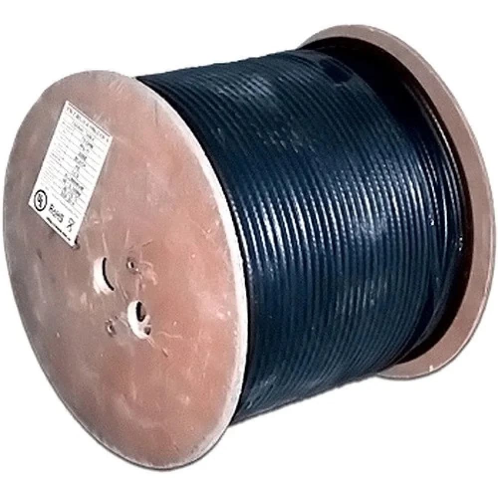 Кабель TWT коаксиальный RG11U 75 Ом, CCS, оплетка AL 960.16мм, ПВХ, черный, 305 м