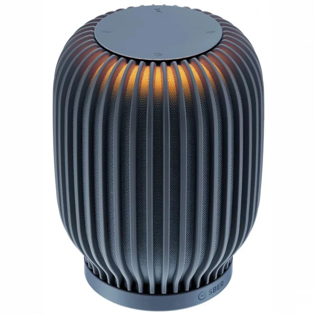 Умная колонка Sber Boom SBDV-00090 Салют серый 40W 1.0 BT/Wi-Fi (SBDV-00090S)