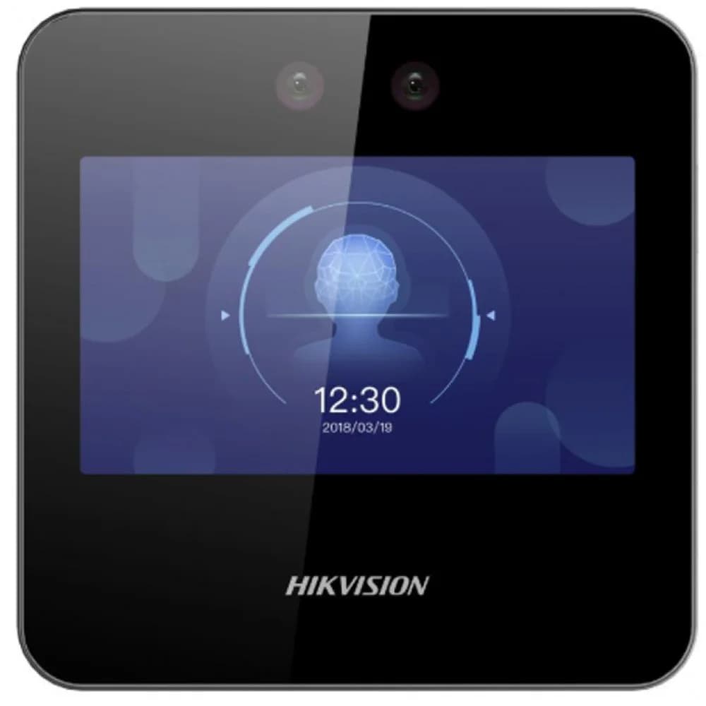 Контроллер доступа, Hikvision, DS-K1A340WX, Распознавание лица, 4.3'- сенсорный экран, 2мп камера, Linux, Wi-Fi, от -10 °C до 40 °C, внутренний, 12 VDC