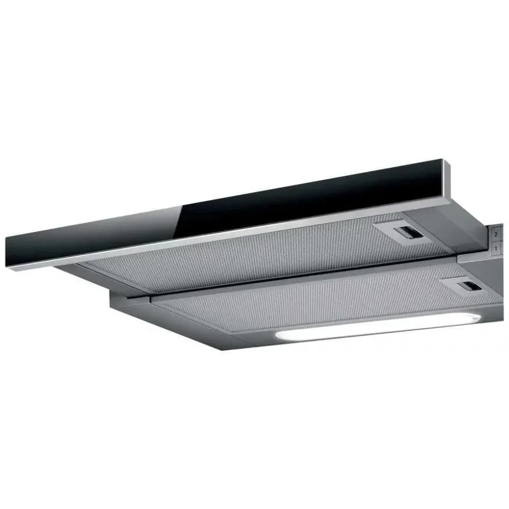 Вытяжка встраиваемая Elica Elite 14 Lux GRVT/A/90 серебристый/стекло черное управление: кнопочное (1 мотор)