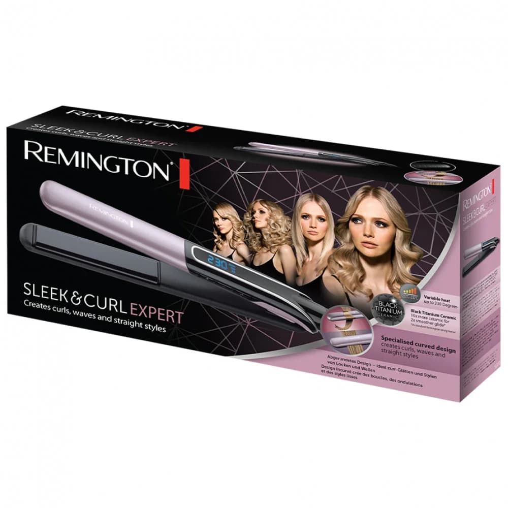 Выпрямитель, REMINGTON, S6700, Мощность 45W, 9 режимов нагрева, Керамическое покрытие рабочей поверхности, Автоотключение, Сиреневый