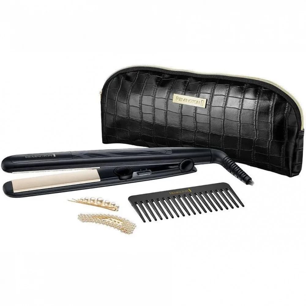 Выпрямитель для волос, Remington, S3505GP, 9 температурных режимов, Температура нагрева 150-230 °С, Размеры пластин 2.5х11см, Нагрев за 15 сек, Ионизация, Термоизолированный наконечник, Автоотключен